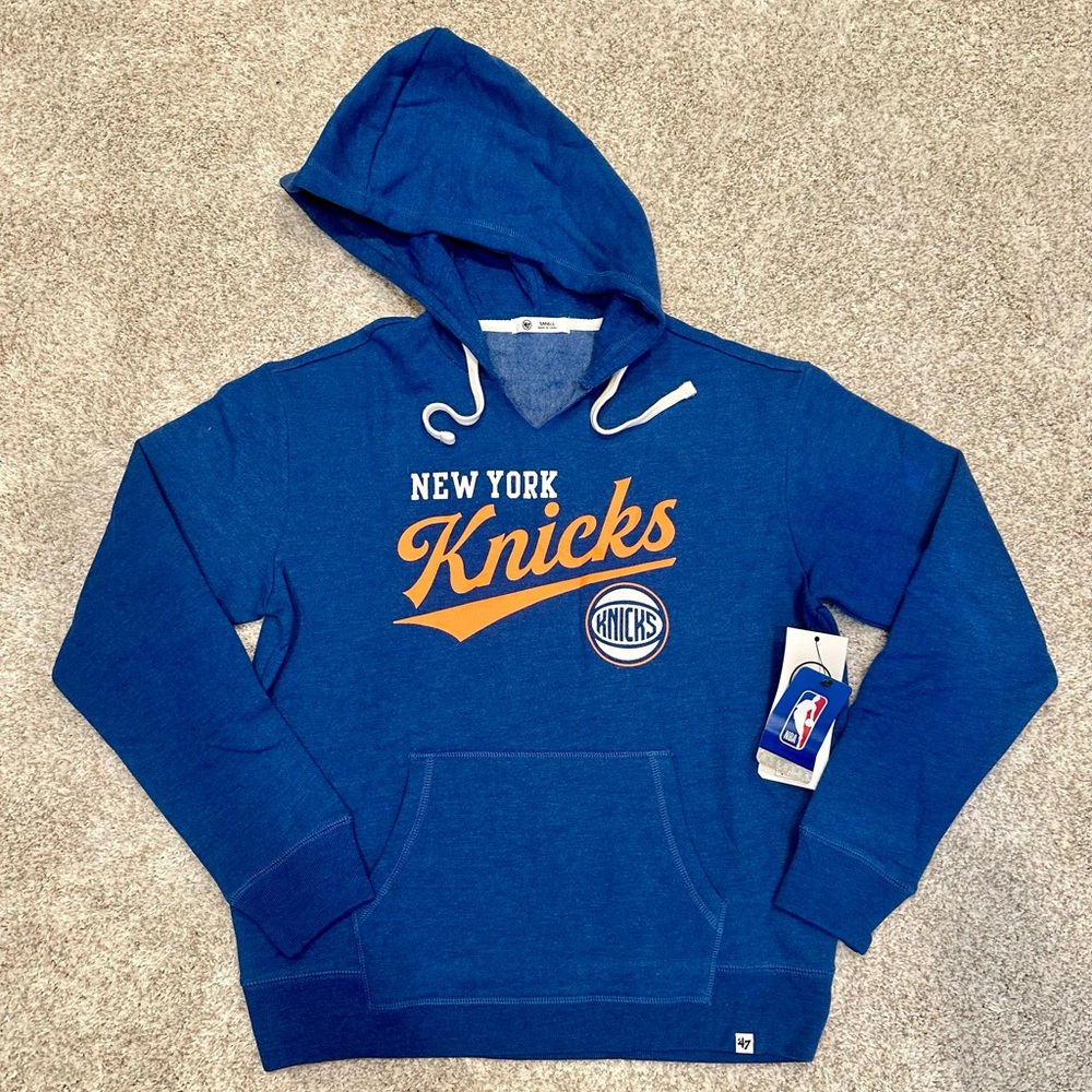 New York Knicks Hoodie Small Womens '47 Brand Basketball Sweatshirt 💙🏀